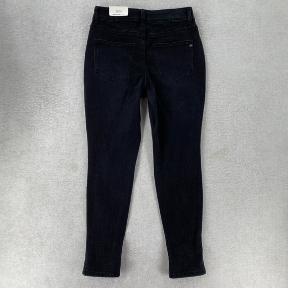 NWT M Jeans by Maurices Jeans Womens MEDIUM Short‎ High Rise Skinny Black Denim - Picture 2 of 14